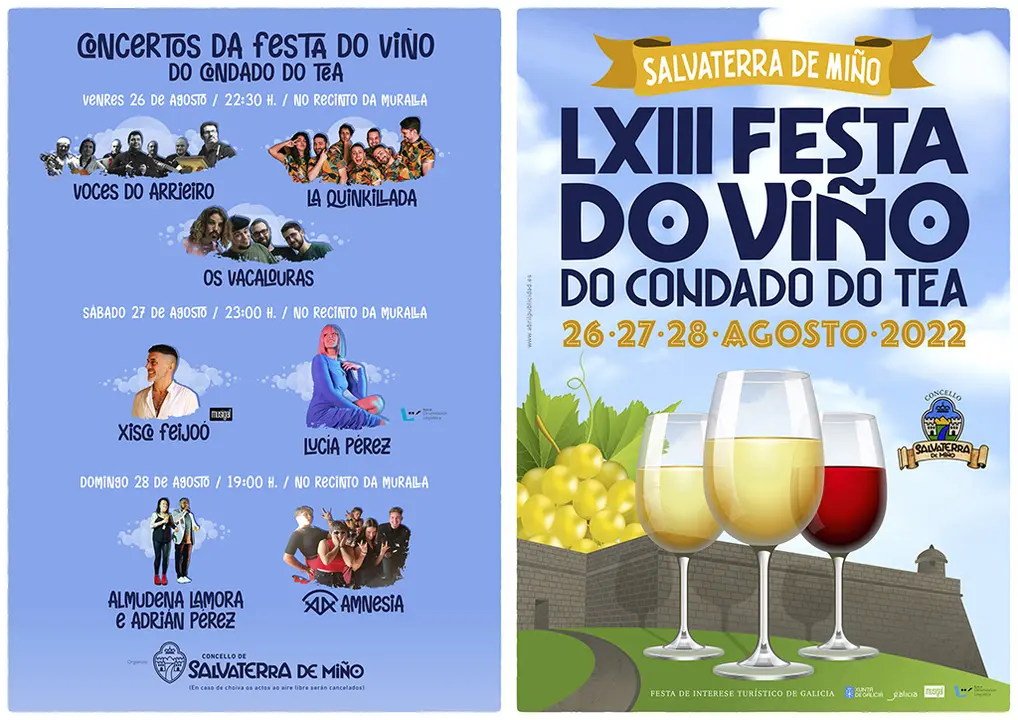 Díptico Festa do Viño 2022 cara A