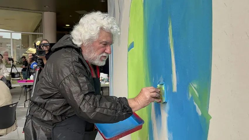 Gabarrón, Ámbito, Nueva York, pintando.