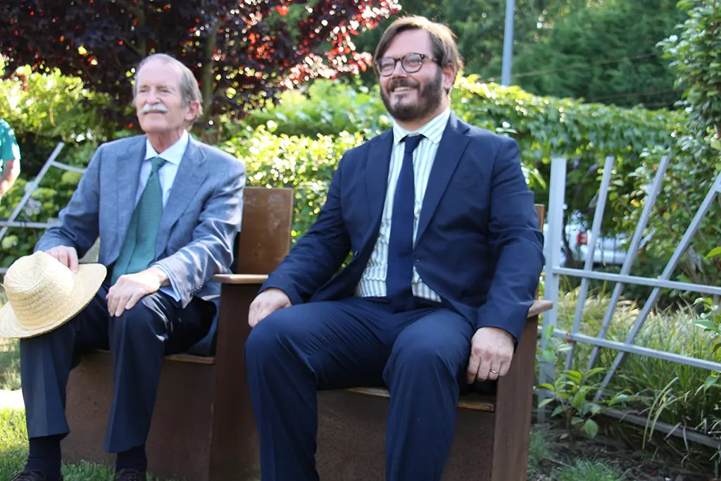 O Duque de Bragança,Eduardo Pío de Braganza, invitado especial a la inauguración de Festival Internacinal de Jardíns, con el alcalde de Ponte de Lima, Vasco Ferrás.