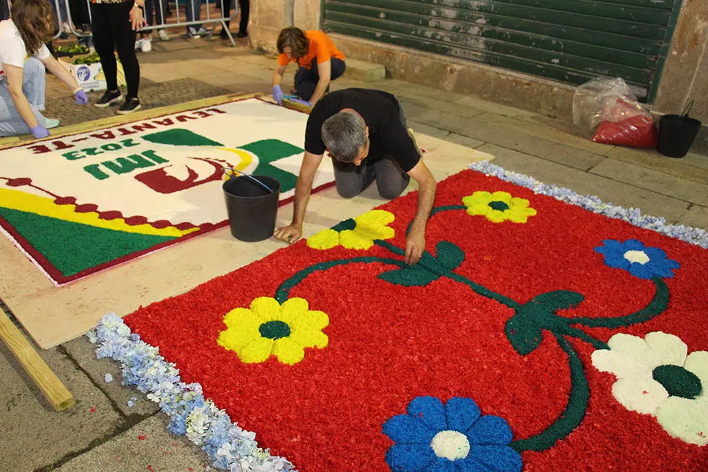 Alfombra de la rúa do Souto, en Ponte de Lima.