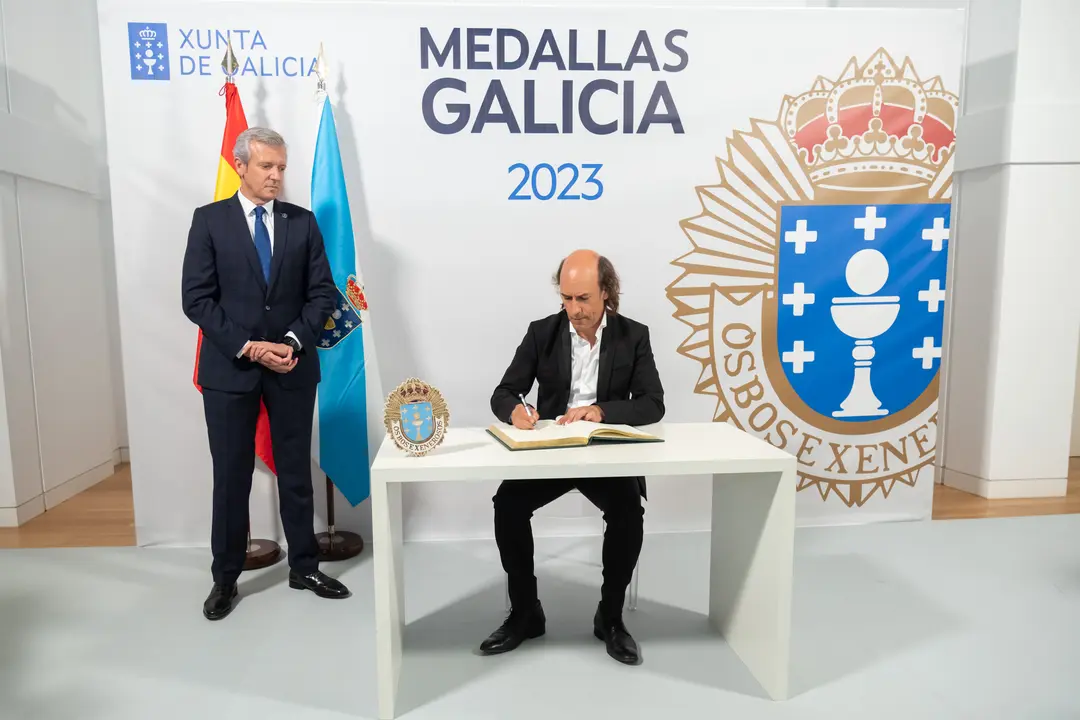O presidente da Xunta, Alfonso Rueda, acompañado dos membros do Executivo autonómico, preside o acto de imposición das Medallas de Galicia 2023. Museo Centro Gaiás da Cidade da Cultura , 24/07/2023.