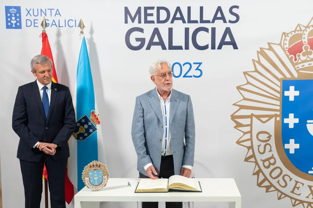 O presidente da Xunta, Alfonso Rueda, acompañado dos membros do Executivo autonómico, preside o acto de imposición das Medallas de Galicia 2023. Museo Centro Gaiás da Cidade da Cultura , 24/07/2023.