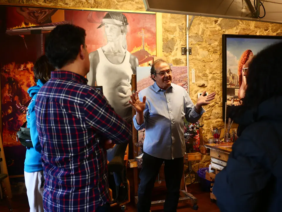 A primeira xornada incluíu unha recepción no concello de Monforte e unha enriquecedora masterclass sobre pintura.