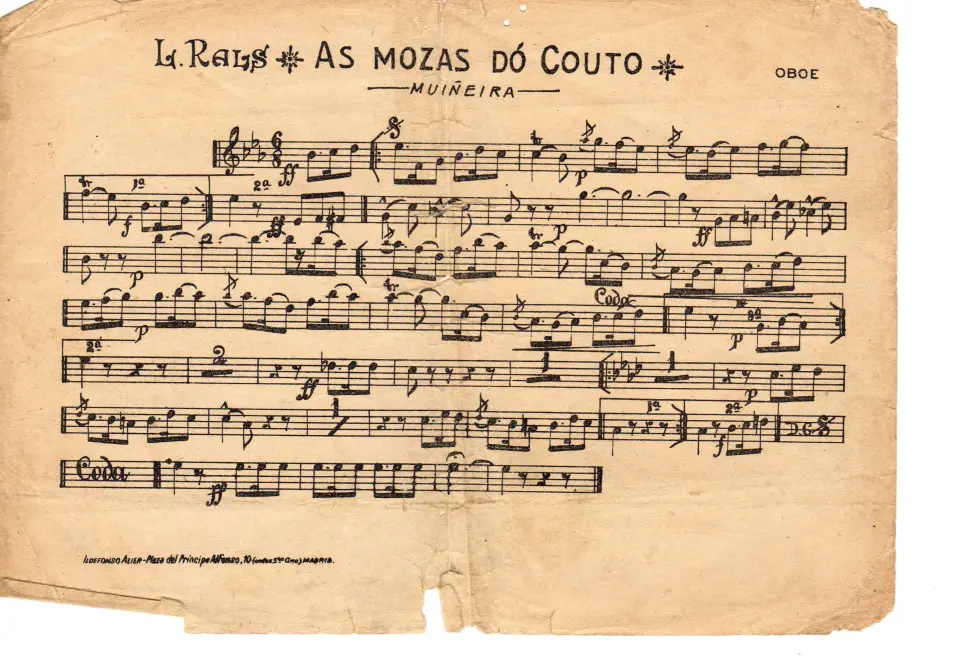 11-Partitura de Reveriano Soutullo (pseudonimo Rals)-Colección musical da Banda Garrote (Arquivo da RAG)