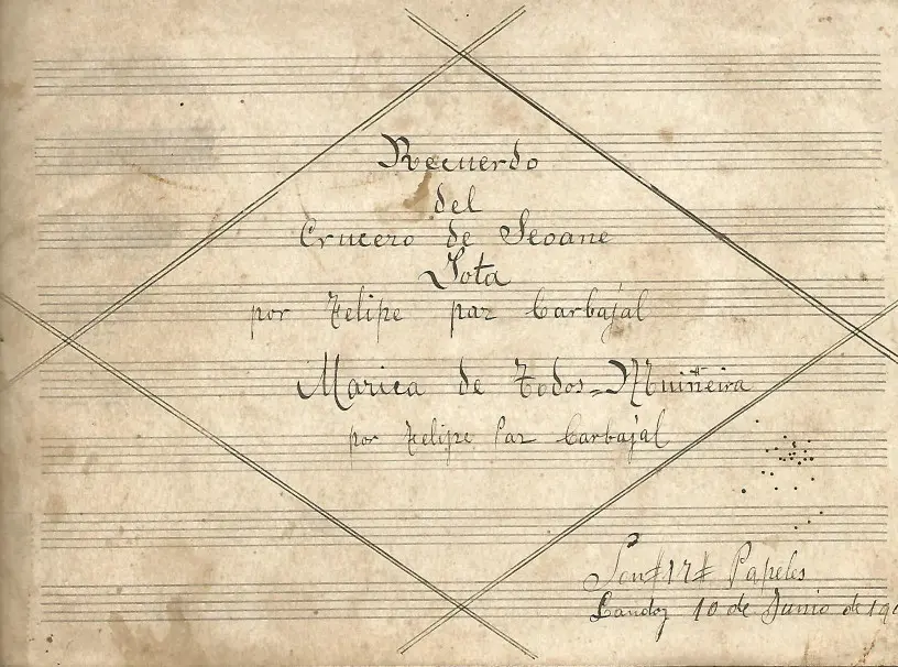 12-partituras Felipe Paz Carbajal-Colección Musical Banda Garrote (Arquivo RAG)