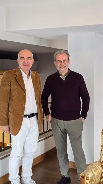 Luís Ferreiro con Roberto Ledo.