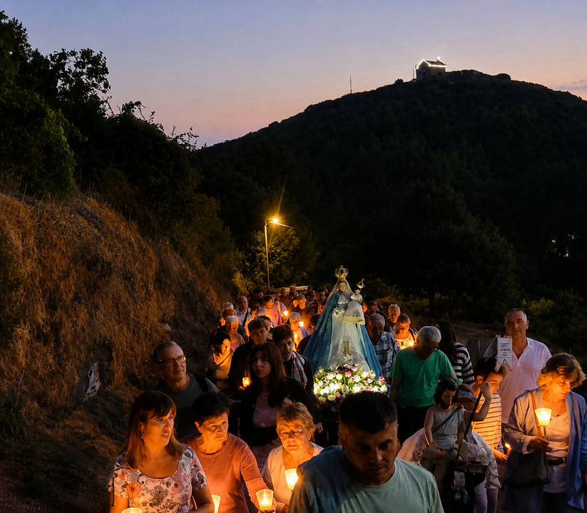 A emocionante Procesi&oacute;n das Candeas ilumina a noite do Pi&ntilde;eiro entre fe, silencio e unha fonda tradici&oacute;n que emociona xeraci&oacute;n tras xeraci&oacute;n.