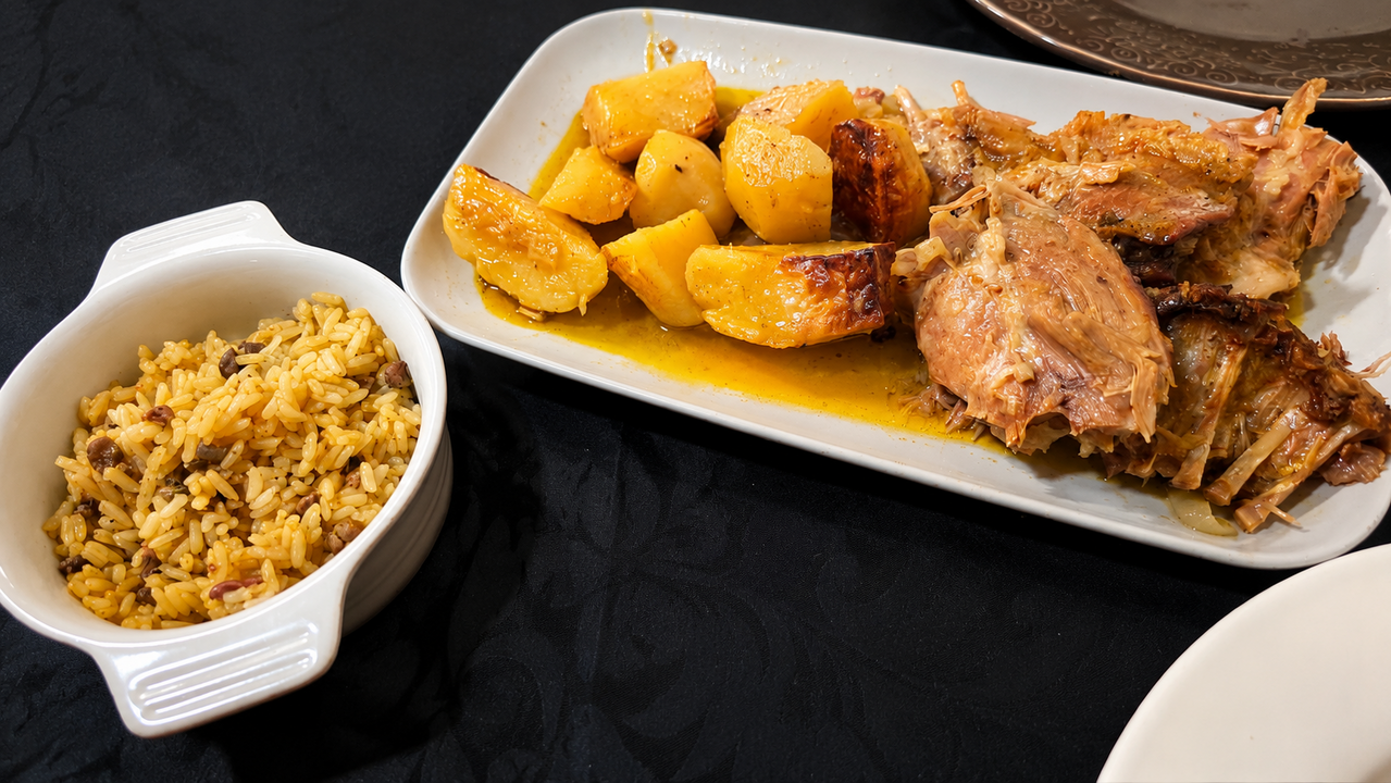 El plato estrella del cabrito da Serra Amarela. R. LEDO.