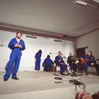 Un momento da representación teatral que forma parte das actividades da Semana Lorquiana, achegando a obra e a figura de Federico García Lorca ao público escolar e xeral.