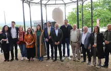 Autoridades y representantes institucionales, durante la XLIV Festa de Exaltaci&oacute;n do Vi&ntilde;o da Ulla celebrada en Vedra.