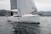El Samoa, vencedor absoluto en Orc, durante un momento de la exigente jornada disputada en la r&iacute;a de Pontevedra.