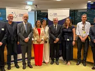 La conselleira do Mar, Marta Villaverde, junto a representantes institucionales y de las regiones mar&iacute;timas europeas durante el debate estrat&eacute;gico celebrado en Bruselas sobre el futuro de la Pol&iacute;tica Pesquera Com&uacute;n.