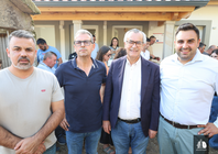 Representantes municipales y vecinales, junto al presidente de la C&aacute;mara Municipal de Arcos de Valdevez, Oleg&aacute;rio Gon&ccedil;alves, durante la inauguraci&oacute;n del Centro de Apoyo al Turismo de Sistelo.