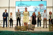 Marta Villaverde, conselleira do Mar, durante su intervenci&oacute;n en la inauguraci&oacute;n de la XIX Festa do Marisco de Vigo, celebrada en el puerto pesquero del Berb&eacute;s.