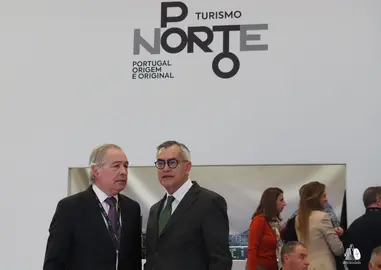 Oleg&aacute;rio Gon&ccedil;alves en el expositor de Turismo do Porto e Norte de Portugal en la BTL, donde Arcos de Valdevez promociona su oferta tur&iacute;stica y gastron&oacute;mica.