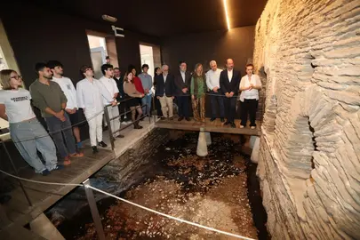 El director de Turismo de Galicia, Xos&eacute; Merelles, visita las Termas Romanas de Lugo durante uno de los seminarios de la C&aacute;tedra de Hidrolox&iacute;a M&eacute;dica.