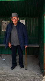 Jos&eacute; Portela Canosa, 'Pepe o Ferreiro', aos seus 101 anos, contin&uacute;a sendo unha das figuras m&aacute;is emblem&aacute;ticas e queridas de Vilaboa.