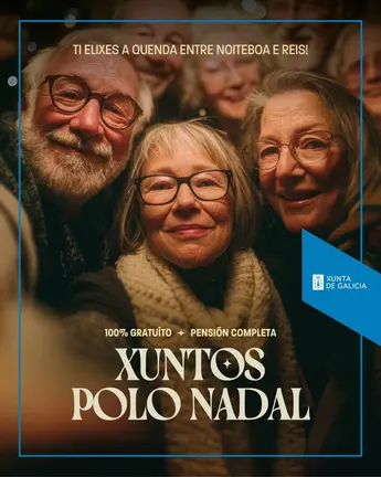 O programa “Xuntos polo Nadal” ofrece compañía e actividades para que as persoas maiores non pasen soas estas festas.