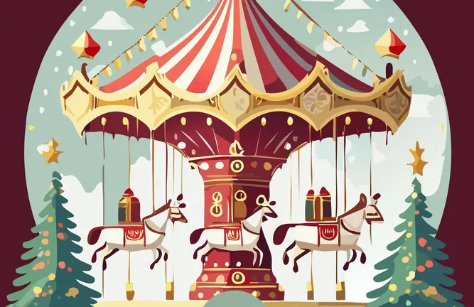 O carrusel infantil, protagonista da campaña de Nadal en Tui, que regalará viaxes aos máis pequenos polas compras realizadas no comercio local.