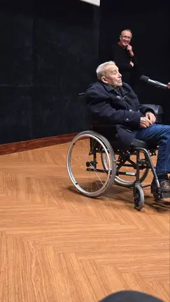 El alcalde de Nigr&aacute;n Juan Gonz&aacute;lez con su padre Antonio Gonz&aacute;lez Roade.