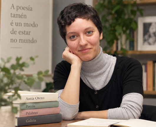 Ant&iacute;a Otero, poeta e unha das protagonistas do encontro 'Escribir e cantar: a m&uacute;sica das palabras' en Pontevedra.