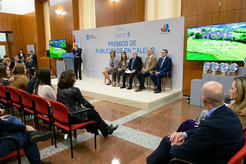 Os galardóns recoñecen campañas de publicidade feitas en lingua galega por &Rosás para Martín Códax, BAP Conde para Larsa, Pío García Audiovisuais para a Cooperativa Hoxe e IES de Leixa (Ferrol).