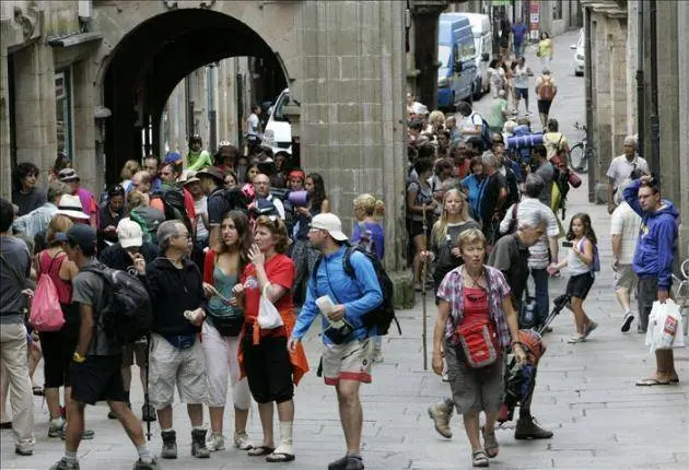 La rúa del Villar en Santiago de Compostela.  ARCHIVO. 