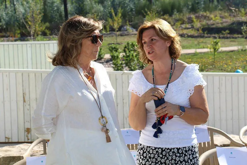 Marisol Bueno e Juani, no hotel Nande. 