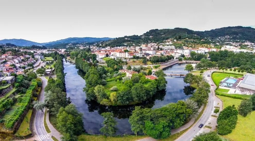 Vista aérea de Arcos de Valdevez. 