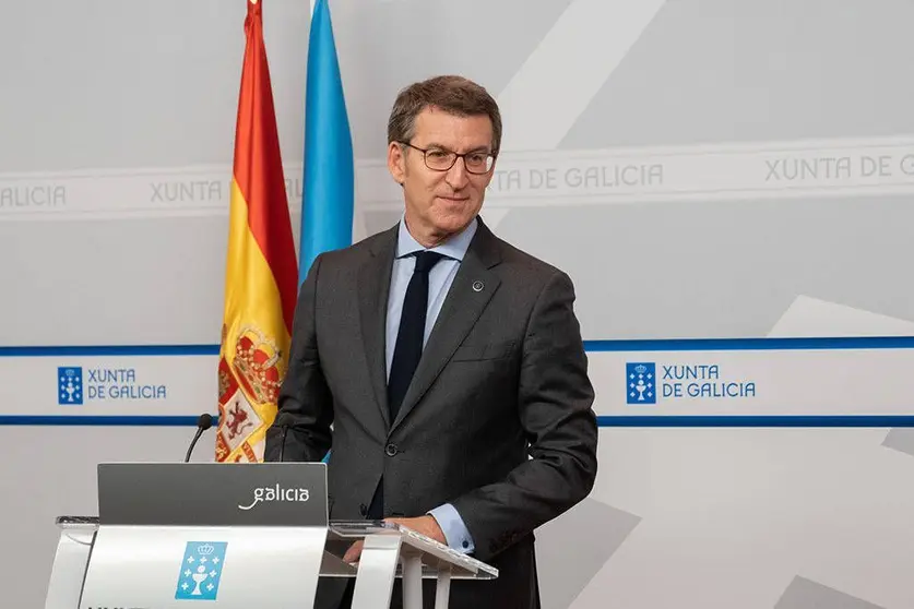 
Intervención del presidente de la Xunta, Alberto Núñez Feijóo, tras la Reunión Extraordinaria del Consello de la Xunta.