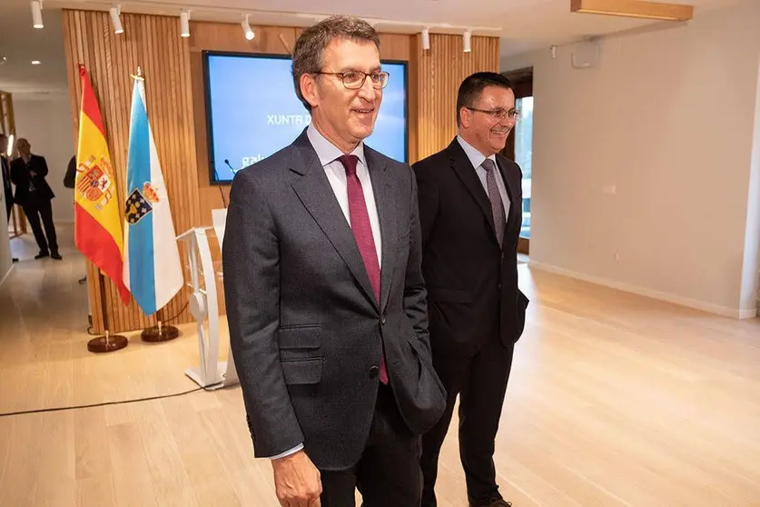 Feijóo asevera que esta marca amparará también tanto los productos derivados de las razas ganaderas autóctonas como el sello Gallega 100% y el sello relativo a la pesca de rías.