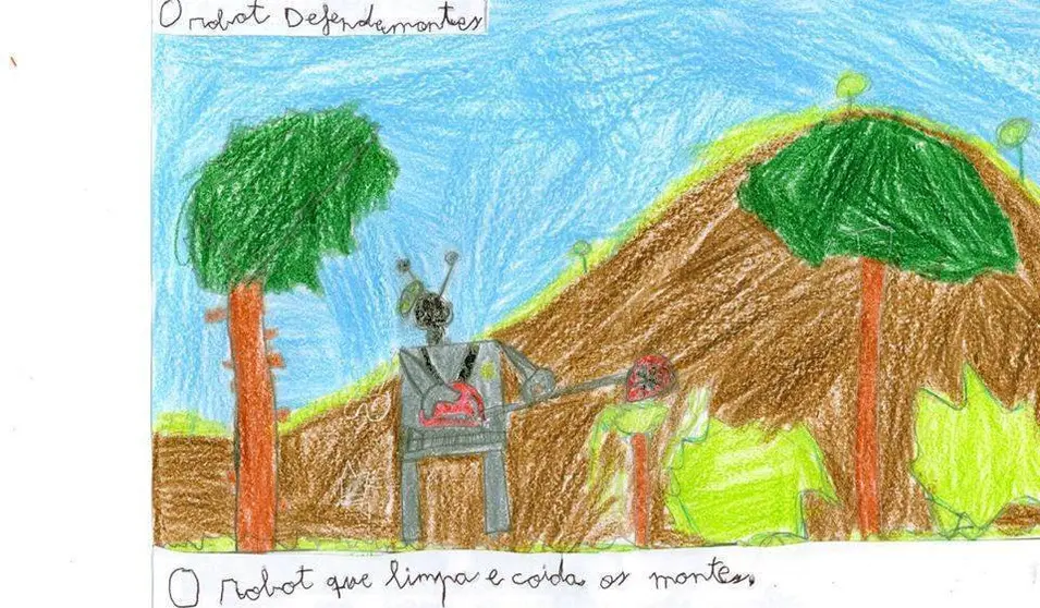 Reflicte o pensamento que o neno ten sobre o futuro próximo de Galicia en todos os ámbitos (casa, escola, vida no pobo…).