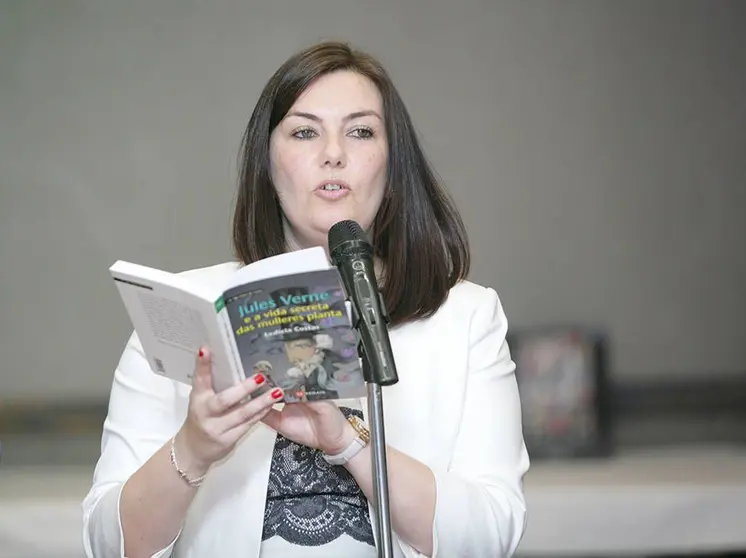 Ledicia Costas, durante o acto.. 