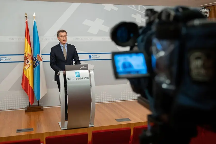 Feijóo incide en que el objetivo es que con la mayor celeridad se pueda garantizar que, con carácter general, los ciudadanos permanezcan en sus hogares.