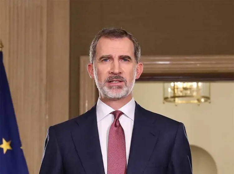 El Rey durante el mensaje a la Naci&oacute;n. &copy; Casa de S.M. el Rey.