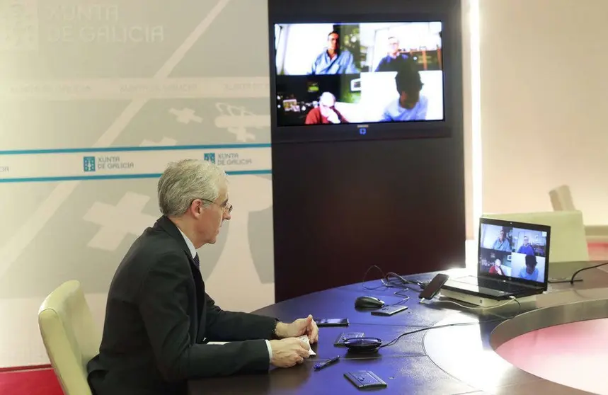 El conselleiro de Economía, Empleo e Industria, Francisco Conde, se reunió hoy por videoconferencia con representantes de la Asociación Gallega de la Empresa Familiar.