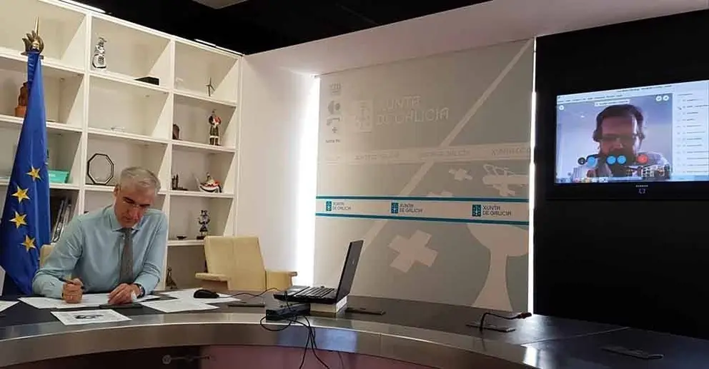 El conselleiro de Economía, Empleo e Industria, Francisco Conde, mantuvo un encuentro por videoconferencia con representantes de estas asociaciones dentro de la ronda de contactos y consultas que se está realizando con todos los agentes económicos y sociales.