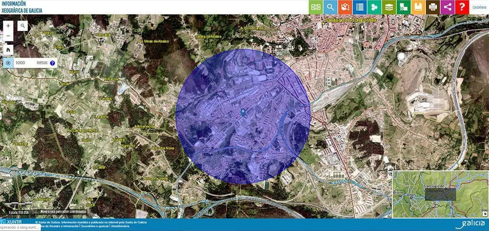 El visor est&aacute; disponible en la web de informaci&oacute;n geogr&aacute;fica de Galicia, dependiente del Instituto de Estudios del Territorio y con el apoyo y colaboraci&oacute;n de la Agencia para la Modernizaci&oacute;n Tecnol&oacute;gica de Galicia.