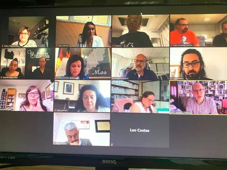 Miembros de la cultura mosense y autoridades. 