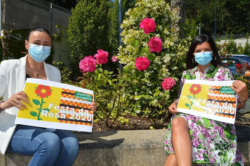 A alcaldesa de Mos, Nidia Arévalo, e a concelleira de Cultura e Turismo mosense, Sara Cebreiro.