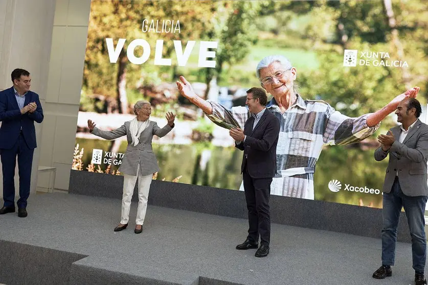 El presidente de la Xunta participó hoy en la presentación de la nueva campaña de promoción turística 'Galicia vuelve'.