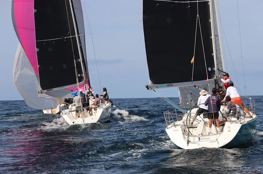 Alma do Mar y Bosch tras la salida en Cedeira. PEDRO SEOANE. 