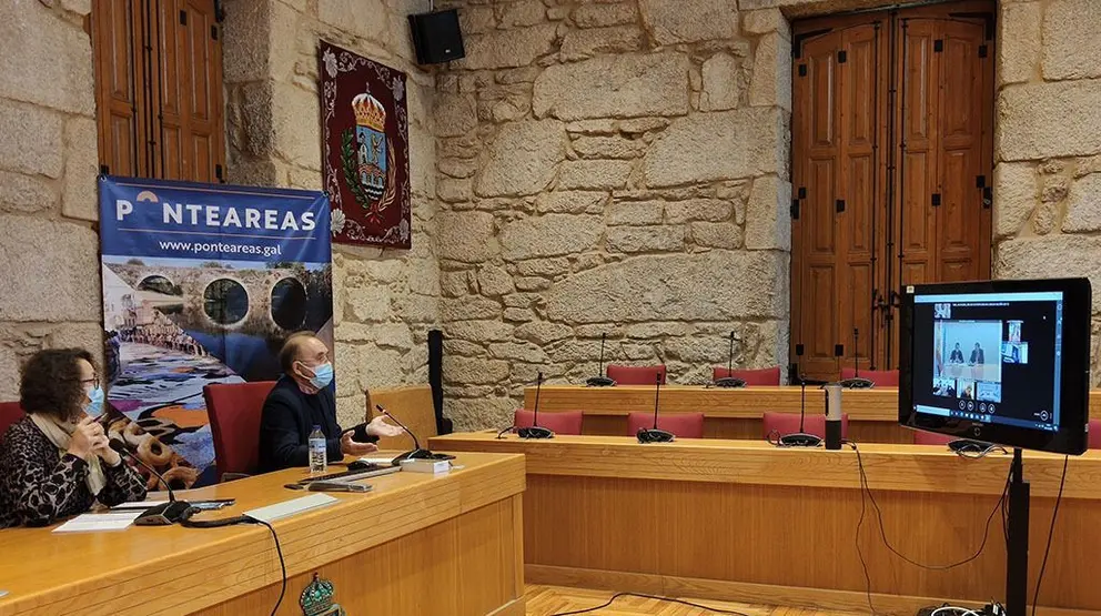 Encontro virtual coa Xerencia da Área Sanitaria de Vigo e a Secretaría Xeral da Consellería de Sanidade.