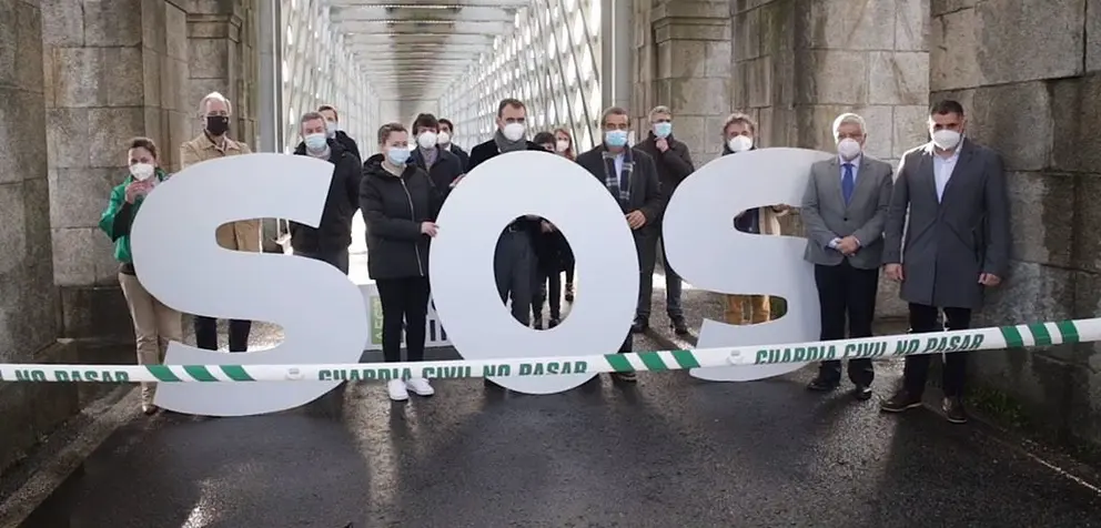 Autarcas do Alto Minho e da Galiza contra as restri&ccedil;&otilde;es que afetam a passagem na fronteira entre Portugal e Espanha.