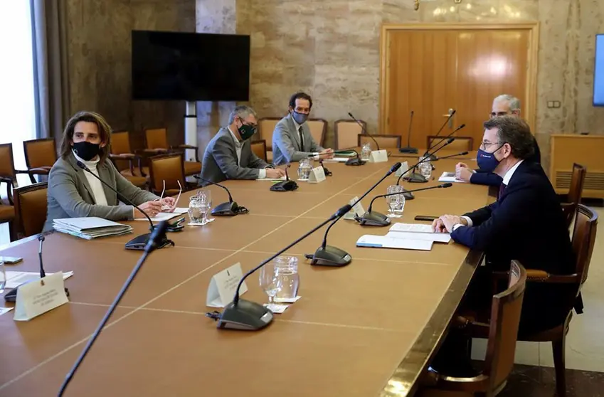 El titular de la Xunta se reuni&oacute; esta tarde con la vicepresidenta cuarta y ministra para la Transici&oacute;n Ecol&oacute;gica y el Reto Demogr&aacute;fico, en la que abord&oacute; la situaci&oacute;n que atraviesan plantas como Meirama, Endesa-As Pontes, Siemens-Gamesa, Alcoa, Alu-Ib&eacute;rica o Ence.