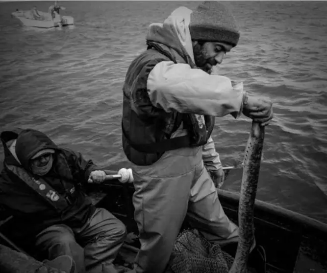 Pescadores de Lampreia en Caminha. 