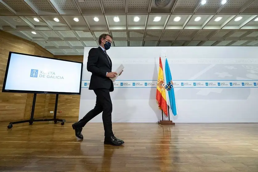 El presidente de la Xunta compareció este mediodía para dar cuenta de las medidas acordadas por los expertos sanitarios.