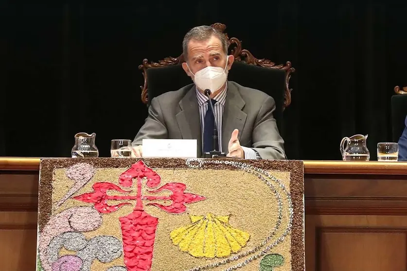 Intervención de Su Majestad el Rey con motivo del I Congreso Mundial Xacobeo. © Casa de S.M. el Rey