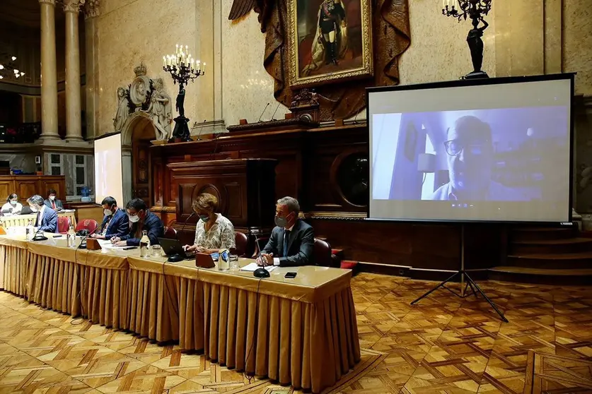 Ministro do Ambiente e da Ação Climática, João Pedro Matos Fernandes, participa por videoconferência na Comissão de Ambiente, Energia e Ordenamento do Território, Lisboa.