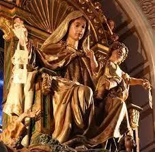 Imagen del Carmen que se venera en el templo vigués. 